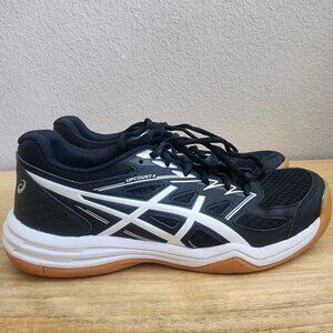 Asics Womens Upcourt 4 Volleyball Shoes Sneakers 1072A055 Black White Size 7.5